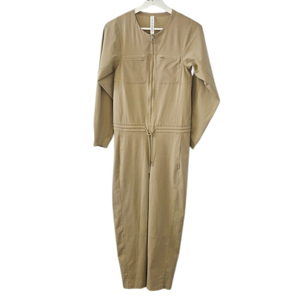 Lululemon Women Ventlight Zippered Jumpsuit, in Trench, Lightweight, Size 0